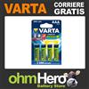 Varta Batterie Ministilo Ricaricabili AAA Pronte All'uso VARTA Longlife 800mAh