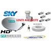 Fracarro KIT ANTENNA PARABOLICA FRACARRO 4 USCITE PER 4 FAMIGLIE LNB 4 USCITE