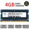 Senza marchio 4GB DDR3 PC3-8500S 1066MHz Memoria portatile SODIMM 204Pin Per Apple Dell HP IT