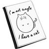 Gift Base I'M Non Singolo I Hanno a Cat Custodia Passaporto Cover Portafoglio - Pazzo