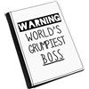 Gift Base Avvertimento World's Grumpiest Boss Custodia Passaporto Bellissimo Best Manager