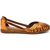 Frau Sandali Frau donna ballerine ragnetto in pelle laminata 03V4 Tangerine