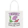 Gift Base Borsa Shopper Donna Regolare Con Stampa Divertente T-Rex E Triceratops
