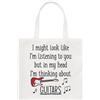 Gift Base Potrei Apparire Come Se Ti Stessi Ascoltando Borse Tote Regolari Rock N Roll