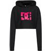 DC Shoes Felpa DC Shoes Wo's Star Cropped Hoodie 2 Black Fuchsia