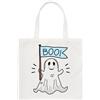 Gift Base Boo Ghost Halloween Shopper In Tela Tote Spaventoso Zucca Fantasma Divertente