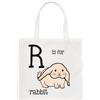 Gift Base Lettera R È Per Coniglio Regolare Borsa Grande Alfabeto Carino Divertente Spalla