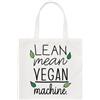 Gift Base Borsa Shopper Tote Regolare Lean Mean Vegan Machine Divertente Vegetariani
