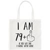Gift Base Borsa Shopper Regular Tote 80° Compleanno Con Medio Dito