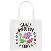 Gift Base Crazy Dinosaur Lady Stars Shopper Tote Bag Divertente T Rex Triceratops Mum