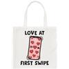 Gift Base Love At First Swipe Borsa Shopper Tote Regolare In Poliestere Naturale