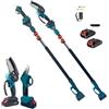 Kit Potatura Mini Motosega 6" + Forbice Cesoia a Batteria con Asta Telescopica