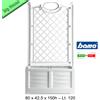 BAMA Fioriera con spalliera Separé da 80cm con Fioriera Interna in plastica dura bama