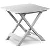 IPAE-PROGARDEN Tavolo Plastica Grande Pieghevole da Giardino Mare Esterni 80×72×70h cm Bianco