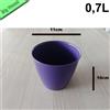 stefanplast Vasetti Piccoli Colorati Decorativi Vaso Academy Lux Round in Plastica per Fiori