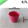 stefanplast Vasetti Piccoli Colorati Decorativi Vaso Academy Lux Round in Plastica per Fiori