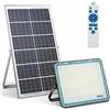 FARO FARETTO LED da Esterno 400w 6000k Bianco IP67 IMPERMEABILE PANNELLO SOLARE