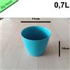 stefanplast Vasetti Piccoli Colorati Decorativi Vaso Academy Lux Round in Plastica per Fiori