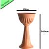 BAMA Colonna in Plastica Alba 20L Bama Vaso Lungo Esterno Giardino Fiori Vari Colori