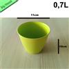 stefanplast Vasetti Piccoli Colorati Decorativi Vaso Academy Lux Round in Plastica per Fiori