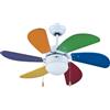 Zephir Ventilatore da soffitto con luce Zephir 70W 6 pale 3 velocità - ZFS690C