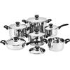 INOX BATTERIA DI PENTOLE BAVARIA 12 PEZZI IN ACCIAIO INOX 18/10