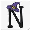 Gift Base Lettera N Streghe Mago Cappello Frigo Magnete Divertente Halloween Alfabeto