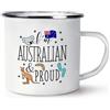 Gift Base Sono Australiano E Orgoglioso Retro Mug In Smalto - BANDIERA D'AUSTRALIA