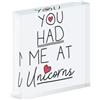 Gift Base You Had Me At Unicorn Acrilico Foto Blocco Telaio Divertente Amore San Giorno