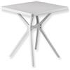 Non applicabile Tavolo Quadrato da Giardino in Plastica per Esterni Bar Ristorante 70×70×74 cm