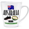 Gift Base Rugby Australia 341ml Latte Tazza - Divertente Lega Bandiera Inglese Sport