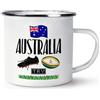 Gift Base Rugby Australia Rétro Smalto Tazza - Divertente Lega Union Bandiera Sport