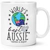Gift Base World's Best Aussie 284ml Tazza - Divertente Australiano Australia Bandiera