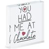 Gift Base You Had Me At Cioccolato Acrilico Foto Blocco Telaio Divertente Amore San Giorno