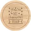 Gift Base Sei My Favorito Vegano Stars Rotondo Tagliare Tagliere per Formaggio Divertente