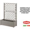 Stefanplast Vaso Rettangolare con Spalliera per Piante Rampicanti Fioriera Edera 43x100x142h