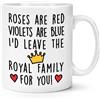 Gift Base Rose Are Red Viole Sono Blu Leave The Royal Famiglia 284ml Tazza Valentines