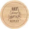 Gift Base Eat Sleep Chitarra Repeat Rotondo Tagliare Tagliere per Formaggio Musica Rock