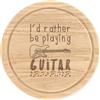 Gift Base I'D Rather Essere Playing Chitarra Rotondo Tagliare Tagliere per Formaggio