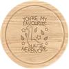 Gift Base Sei My Favorito Erbivoro Rotondo Tagliare Formaggio Tavola Dinosauro Vegano