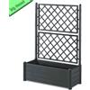 Stefanplast Vaso Rettangolare con Spalliera per Piante Rampicanti Fioriera Edera 43x100x142h