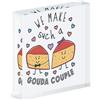 Gift Base We Fare Tali A Gouda Coppia Acrilico Foto Blocco Telaio Formaggio San