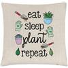 Gift Base Eat Sleep Pianta Repeat Cuscino Cover Divertente Giardiniere Amante Grasse