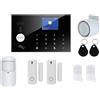 WIBY ANTIFURTO ALLARME TOUCH SCREEN CASA KIT COMBINATORE GSM WIRELESS SENZA FILI APP