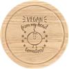 Gift Base Vegano My Testa Pomodori Rotondo Tagliare Formaggio Tavola World's Best Scherzo
