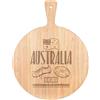 Gift Base Rugby Australia Pizza Board Pagaia IN Legno Divertente Lega Bandiera Inglese