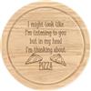 Gift Base Pizza Tonda Tagliere In Legno Piatto Da Servizio 25cm x 25cm