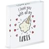 Gift Base I Love You con Tutti I My Farts Acrilico Foto Blocco Telaio Divertente San