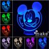 Lampada 3D Led Topolino Personalizzata Con Nome (Disney Mickey Mouse Regalo)