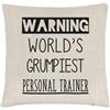 Gift Base Avvertimento World's Grumpiest Personale Allenamento Cuscino Cover Funny Best PT